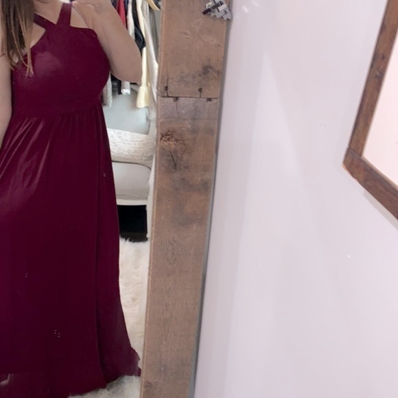 Lulus merlot color formal maxi dress size small - Picture 3 of 11